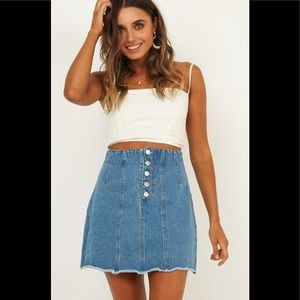 Showpo Denim Skirt